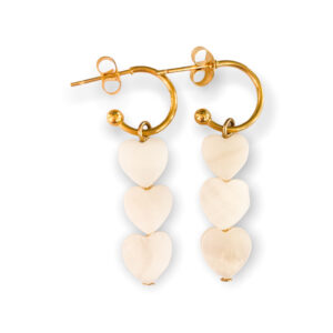 Loving you earrings white